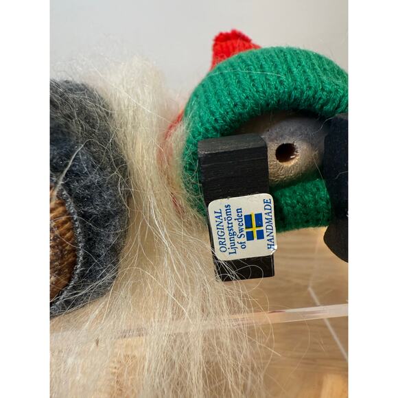 Lot of 2 Ljungstroms Of Sweden Tomte Wooden Figures Christmas Holiday - Picture 11 of 12